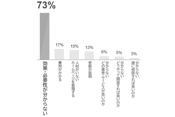 ホームページを導入していない理由